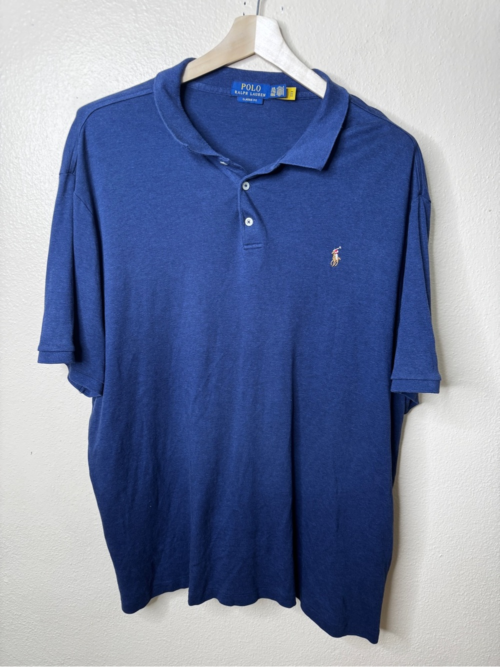 Polo Ralph Lauren Navy Blue Polo Shirt Men's XXL Classic Fit